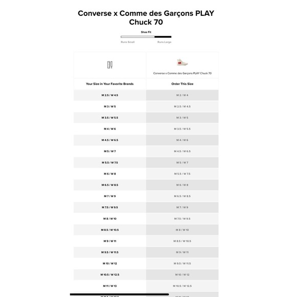 Converse Comme de Garcons Brand New in Box, Ultimate Style Paris fashion Must! - Picture 4 of 11